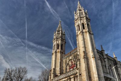 Low angle view of traditional building against sky