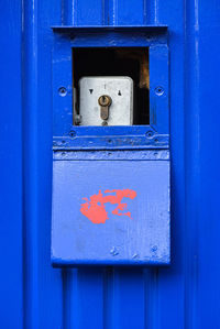 Close-up of meter box