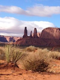 Rock formations in a desert