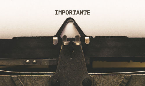 Close-up of text