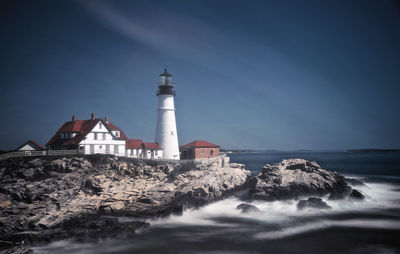 Lighthouse against clear sky