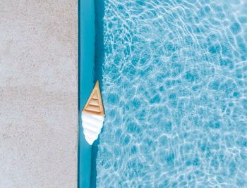 High angle view of swimming pool