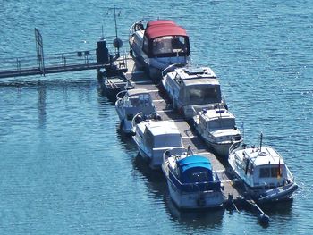 Boats in harbor