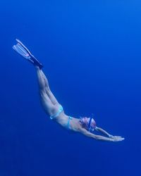 Man swimming in sea