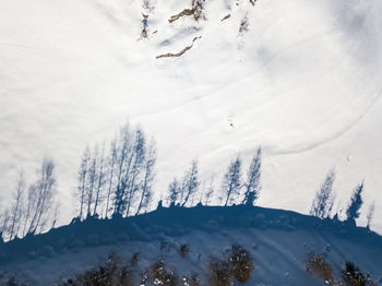 Scenic view of snow covered mountain against sky