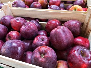 Close-up of apples in market