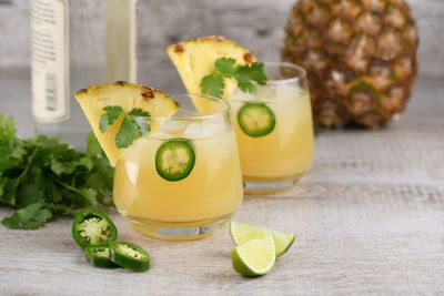 Close-up of drink on table
