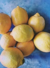 High angle view of oranges