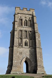 Saint michael's tower, glastonbury tor, somerset, uk