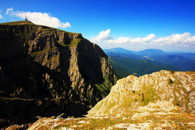 Scenic view of mountains at bucegi natural park