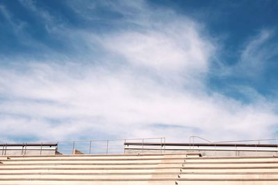 Low angle view of built structure against cloudy sky