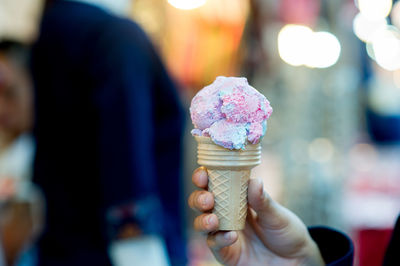 Close-up of ice cream cone