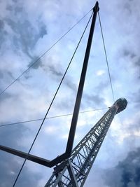 Low angle view of ferris wheel against sky