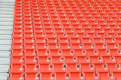 Full frame shot of empty seats