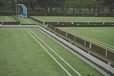 Scenic view of soccer field