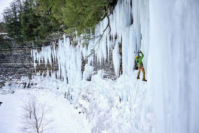 Ice climbing salmon river falls, new york