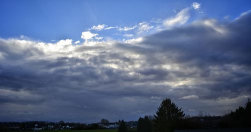 Low angle view of storm clouds in sky