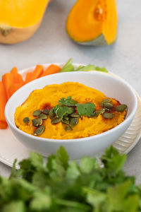 Close-up of food in bowl on table