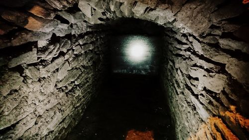 Interior of abandoned tunnel