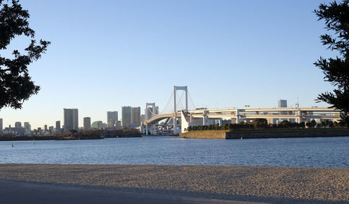 View of sea against clear sky