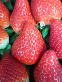 Close-up of strawberries in market