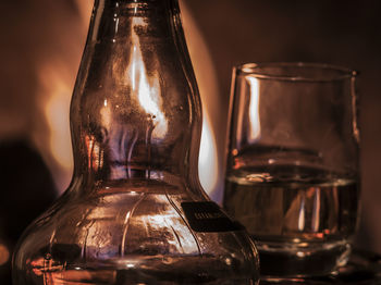 Close-up of glass bottle