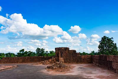 View of castle against cloudy sky