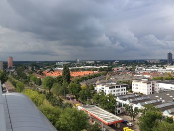 High angle view of city