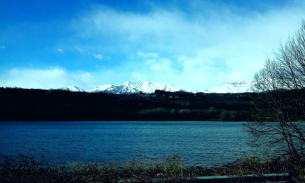 LAKE BY TREES AGAINST SKY