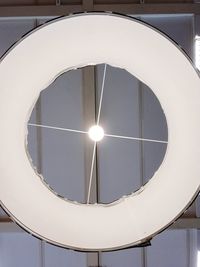 Low angle view of illuminated lamp