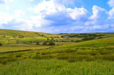 Castleshaw village houses in the heart of saddleworth, oldham in greater manchester