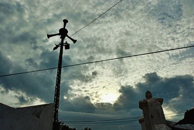 Low angle view of cloudy sky