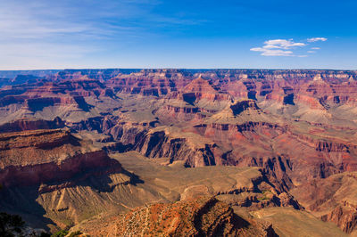 Scenic view of rock formations against sky