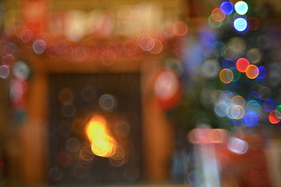 Defocused lights at night