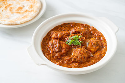 Close-up of food in bowl on table