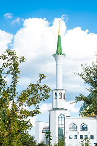 Close up architecture details of mosque. islamic background.