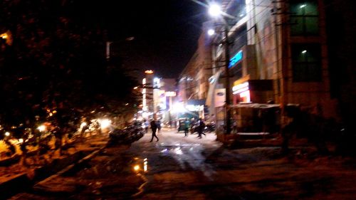 City street at night
