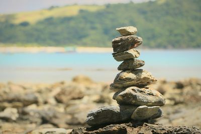 Close-up of stones on rocks