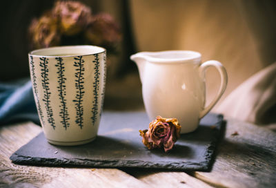 Close-up of coffee on table