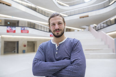 Portrait of student in university