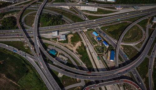 High angle view of elevated road