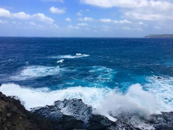 Scenic view of sea against sky