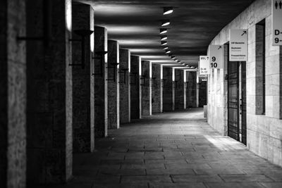 Empty corridor of building