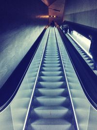 Low angle view of escalator