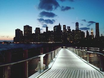 City skyline with river in background