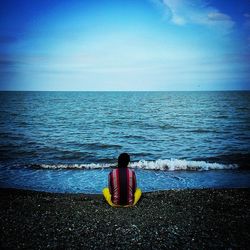 Scenic view of sea against sky