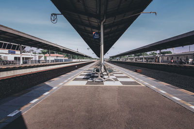 View of railroad station platform