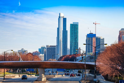 Modern buildings in city against sky