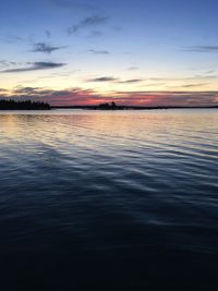 Scenic shot of calm lake at dusk