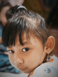 Close-up portrait of cute baby